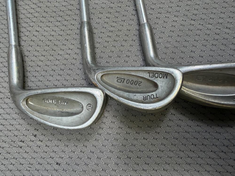 Wilson W/S 1000 & 2000 LD Tour Model Irons Mens Right Hand Steel Silver 3 Clubs